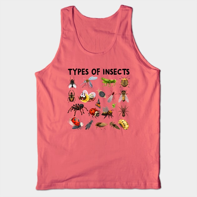 Types Of Insects Bug Identification Science Tank Top by Wakzs3Arts